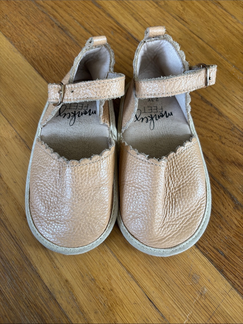 Monkey Feet Girls Mary Jane Shoes - Neutral Blush
